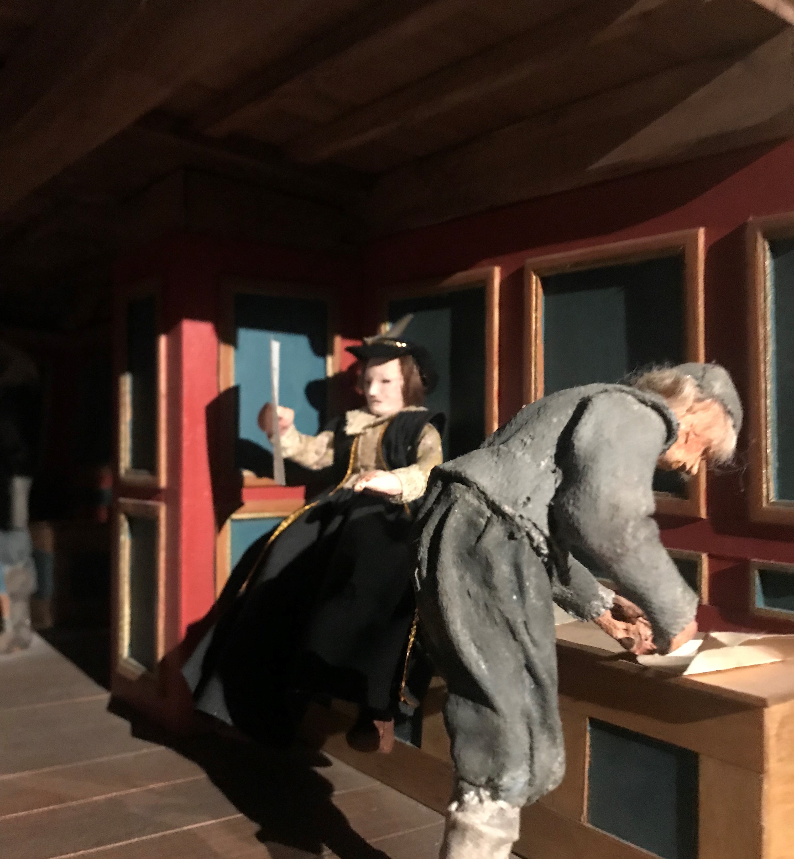 Officersfru  i genomskärningsmodellen på Vasamuseet